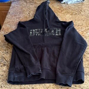 Black Hoodie with Camo Logo